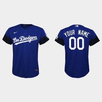 Los Angeles Dodgers Custom Nike Youth 2021 City Connect MLB Jersey Royal